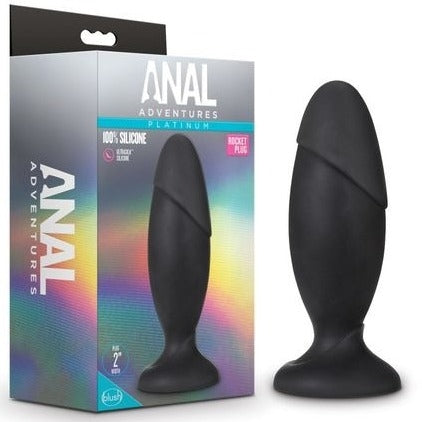 Anal Adventures Platinum Rocket Plug - Black