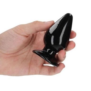 RealRock 3.5 Butt Plug With Suction Cup - Black