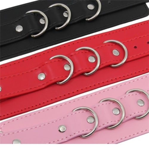 Faux Leather Wrist Cuffs With Buckle