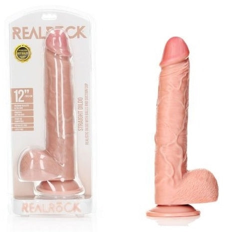 RealRock Realistic Dildo with Balls 12'