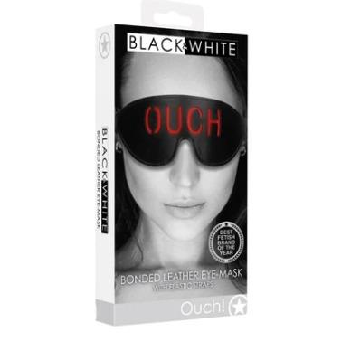 Bonded Leather Eye-Mask Ouch - With Elastic Straps