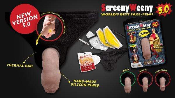 Screeny Weeny Adult Toys Screeny Weeny 5.0 Uncut Nordic white - Fake Penis for Urine Test